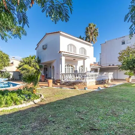 Sm21-gran En La Playa, 4 Habitaciones, Climatizada, Piscina, Barbacoa Y Wifi Villa
