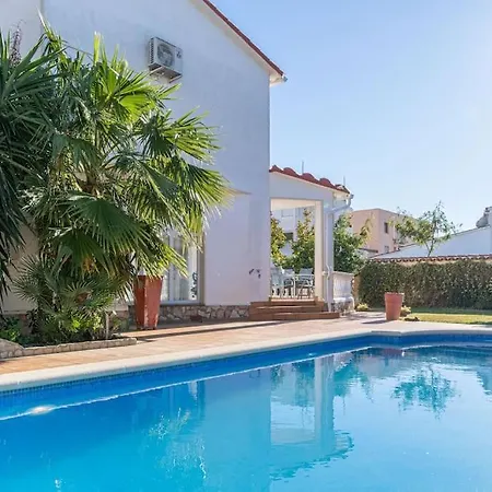 Villa Sm21-gran En La Playa, 4 Habitaciones, Climatizada, Piscina, Barbacoa Y Wifi *