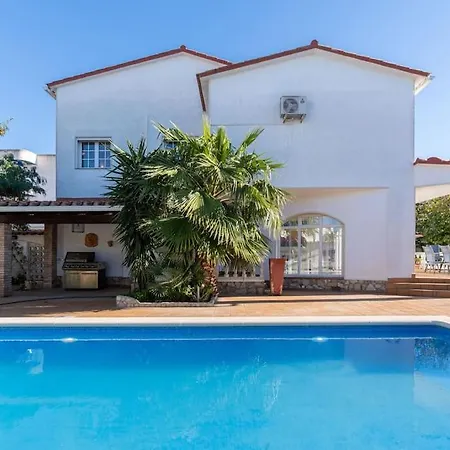 Sm21-gran En La Playa, 4 Habitaciones, Climatizada, Piscina, Barbacoa Y Wifi Villa