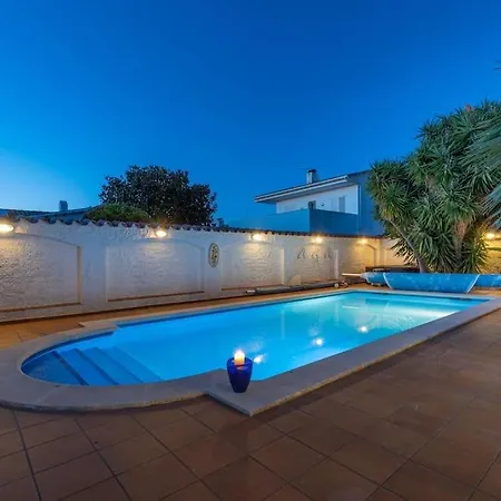 Sm21-gran En La Playa, 4 Habitaciones, Climatizada, Piscina, Barbacoa Y Wifi Villa
